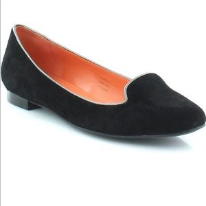 Via Spiga Green Suede Smoking "Edina" Flats